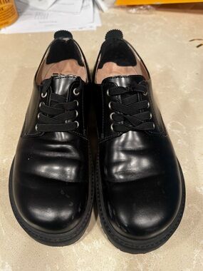 Birkenstock Black Leather Derby Shoes